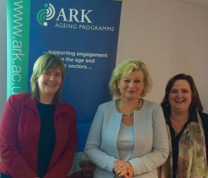 Photograph of Paula Devine, Pearl Dykstra and Gemma Carney, at a seminar on 17 September 2015.