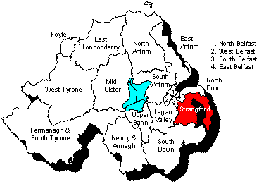 belfast map ulster constituency mid west strangford south north antrim down bann upper elections ireland northern east boundary westminster candidates