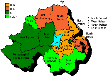 2001 westminster election northern ireland map
